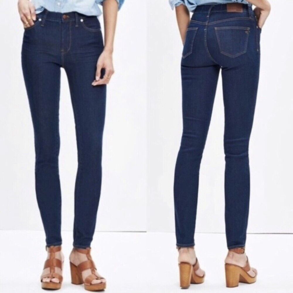Madewell‎ High Riser Skinny Jeans In Davis Wash B7131 Blue Women’s Size 28